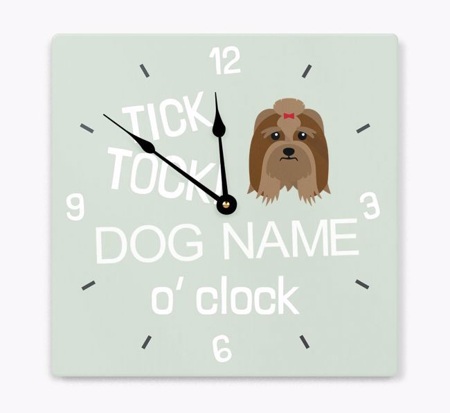 Tick Tock 'O' Clock: Personalised {breedFullName} Wall Clock